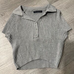 Brandy Melville Grey Cropped Top only worn once